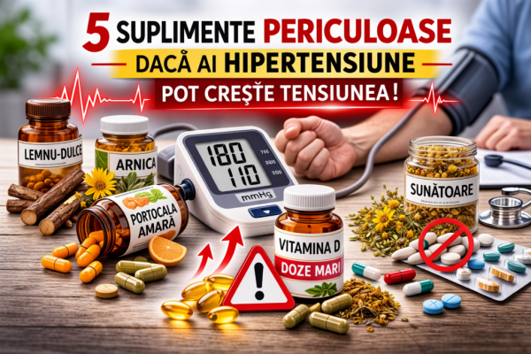 Atenție la Suplimente: 5 Substanțe Periculoase pentru Persoanele cu Hipertensiune Arterială