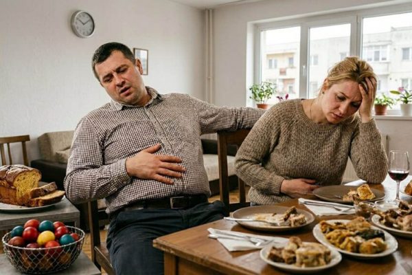 Excesul alimentar de Paște: Semnele de alarmă pe care nu trebuie să le ignori